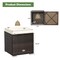 2 Pieces Patio Storage Ottoman with Removable and Washable Cushions